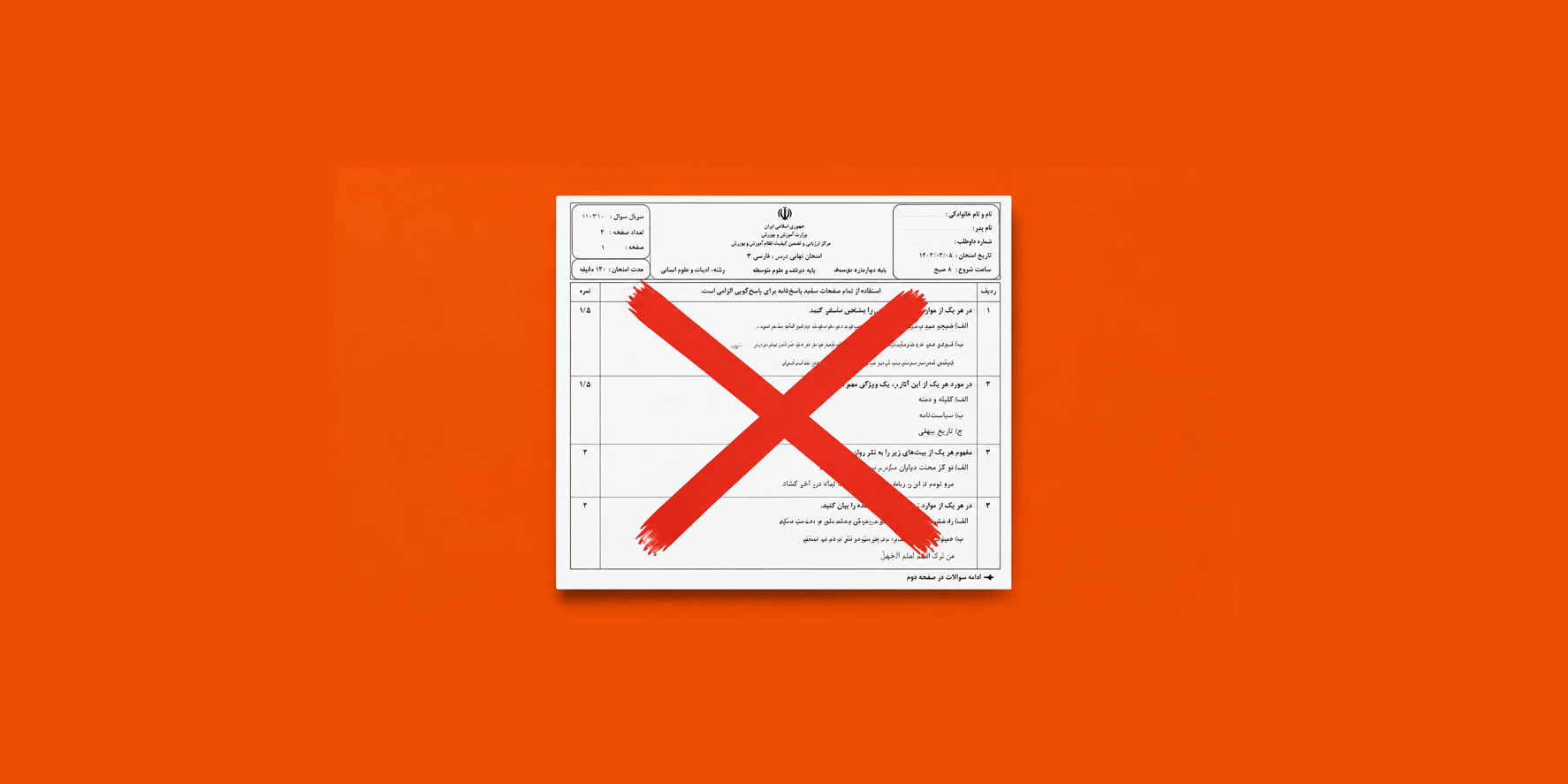 امتحانات نهایی پایه دوازدهم و یازدهم در ۴ استان لغو شد